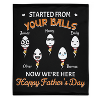 Je t'aime papa - Couverture personnalisée pour la famille - Fête des pères, cadeau d'anniversaire pour papa 