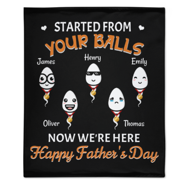 Je t'aime papa - Couverture personnalisée pour la famille - Fête des pères, cadeau d'anniversaire pour papa 