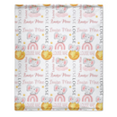 Personalized Elephant Moon and Stars Baby Blanket