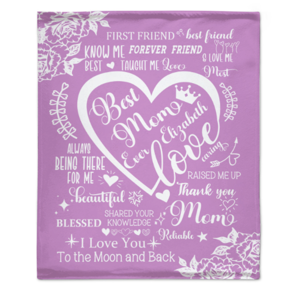 Best Mom Ever Throw Blanket Couverture personnalisée - Cadeau de la fête des mères pour maman 