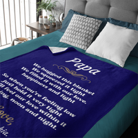 Couverture cadeau personnalisée cher papa pour papa 