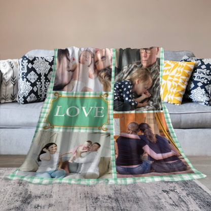 Personalized Photos Blanket - Gifts for Family