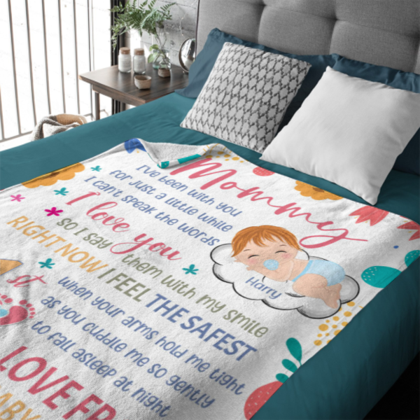 Happy 1st Mother's Day - Personalized Blanket