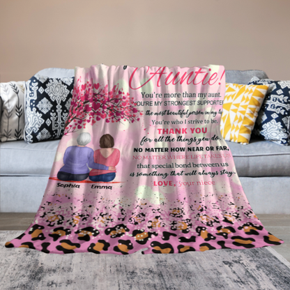 You're More Than My Aunt - Personalized Blanket - Birthday Gift For Auntie, Aunt