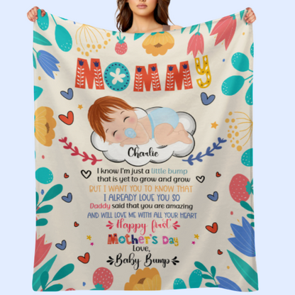 Happy First Mother's Day - Personalized Blanket