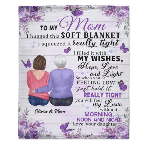 Hold This Really Tight - Personalized Blanket - Mother's Day, Birthday Gift For Mom, Mother - From Daughter