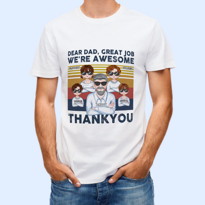 Cher papa, nous sommes des enfants géniaux - T-shirt unisexe personnalisé - Cadeau pour papa