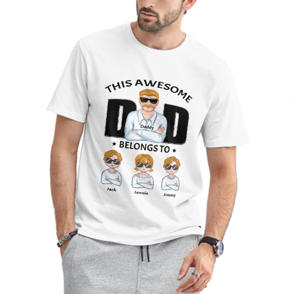 Papa, tu es tellement génial - T-shirt unisexe personnalisé personnalisé pour la famille - Fête des pères, cadeau d'anniversaire pour papa