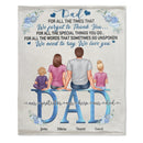 Dad - We Love You - Personalized Blanket - Birthday, Father's Day Gift For Dad, Father, Grandpa, Husband