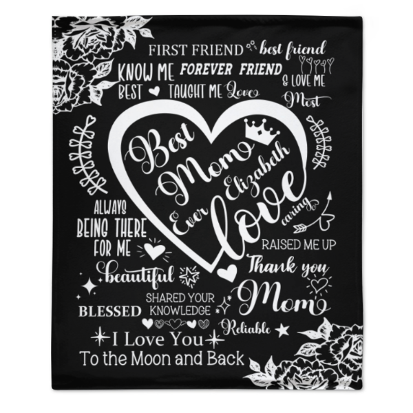 Best Mom Ever Throw Blanket Couverture personnalisée - Cadeau de la fête des mères pour maman 