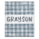 Personalized Plaid Baby Neutral Name Blanket