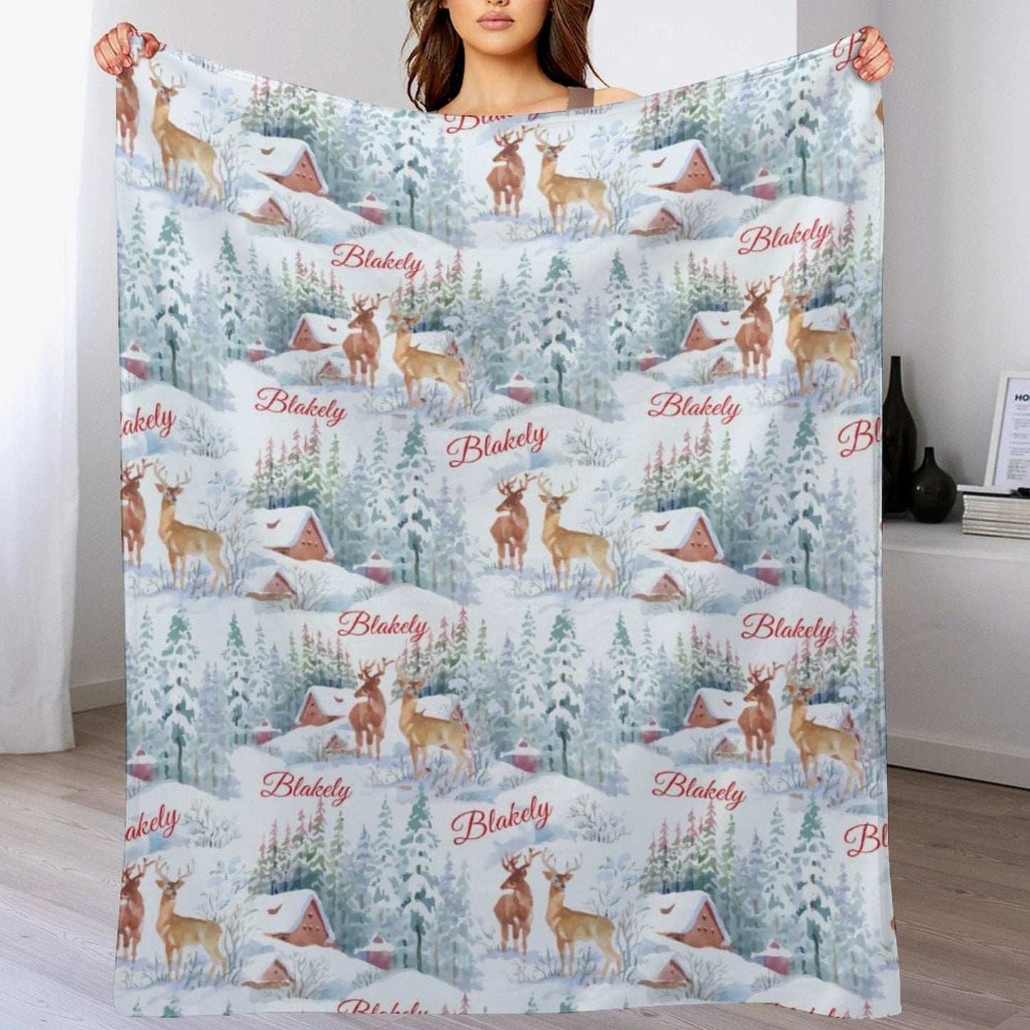 Free Shipping✈️Personalized Custom Christmas Kids Name Blanket