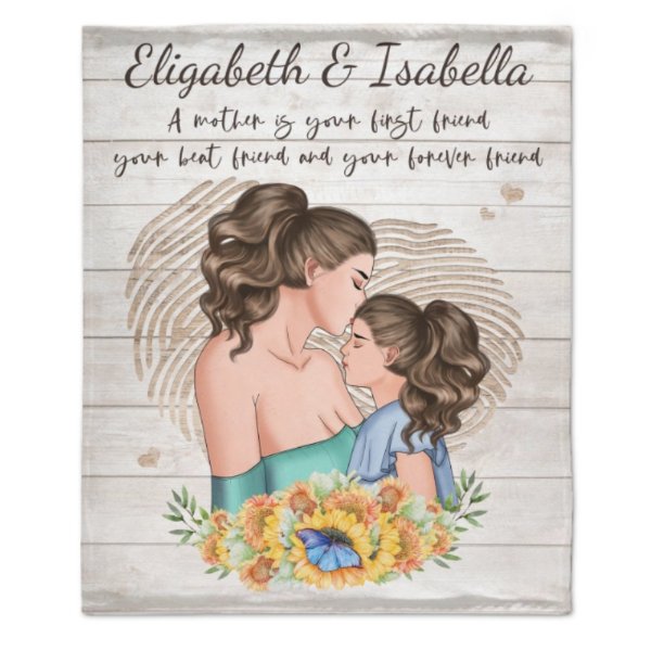 A Mother Is Your Forever Friend - Mom To Daughter, Personalized Blanket - Lovscape