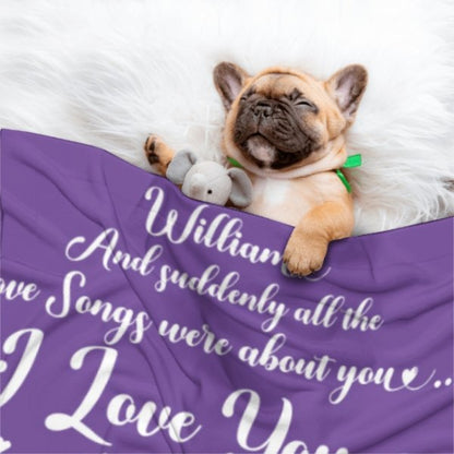 And Suddenly All The Love Songs Were About You - Couple Blanket - New Arrival, Christmas Gift For Husband Wife, Anniversary - Lovscape