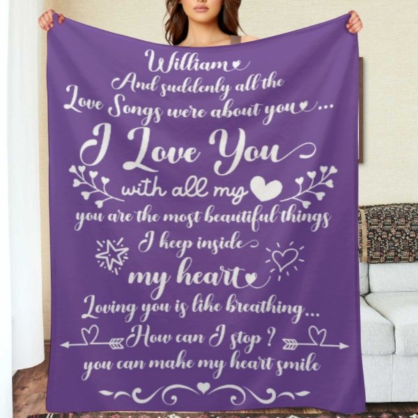 And Suddenly All The Love Songs Were About You - Couple Blanket - New Arrival, Christmas Gift For Husband Wife, Anniversary - Lovscape