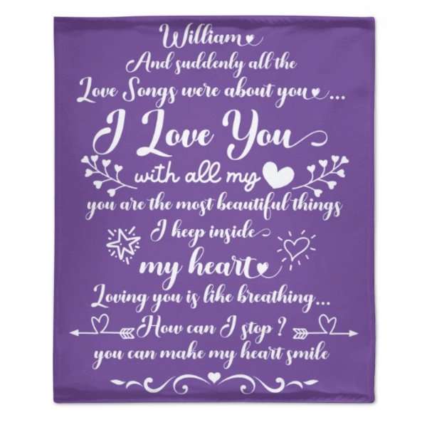 And Suddenly All The Love Songs Were About You - Couple Blanket - New Arrival, Christmas Gift For Husband Wife, Anniversary - Lovscape