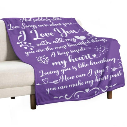 And Suddenly All The Love Songs Were About You - Couple Blanket - New Arrival, Christmas Gift For Husband Wife, Anniversary - Lovscape