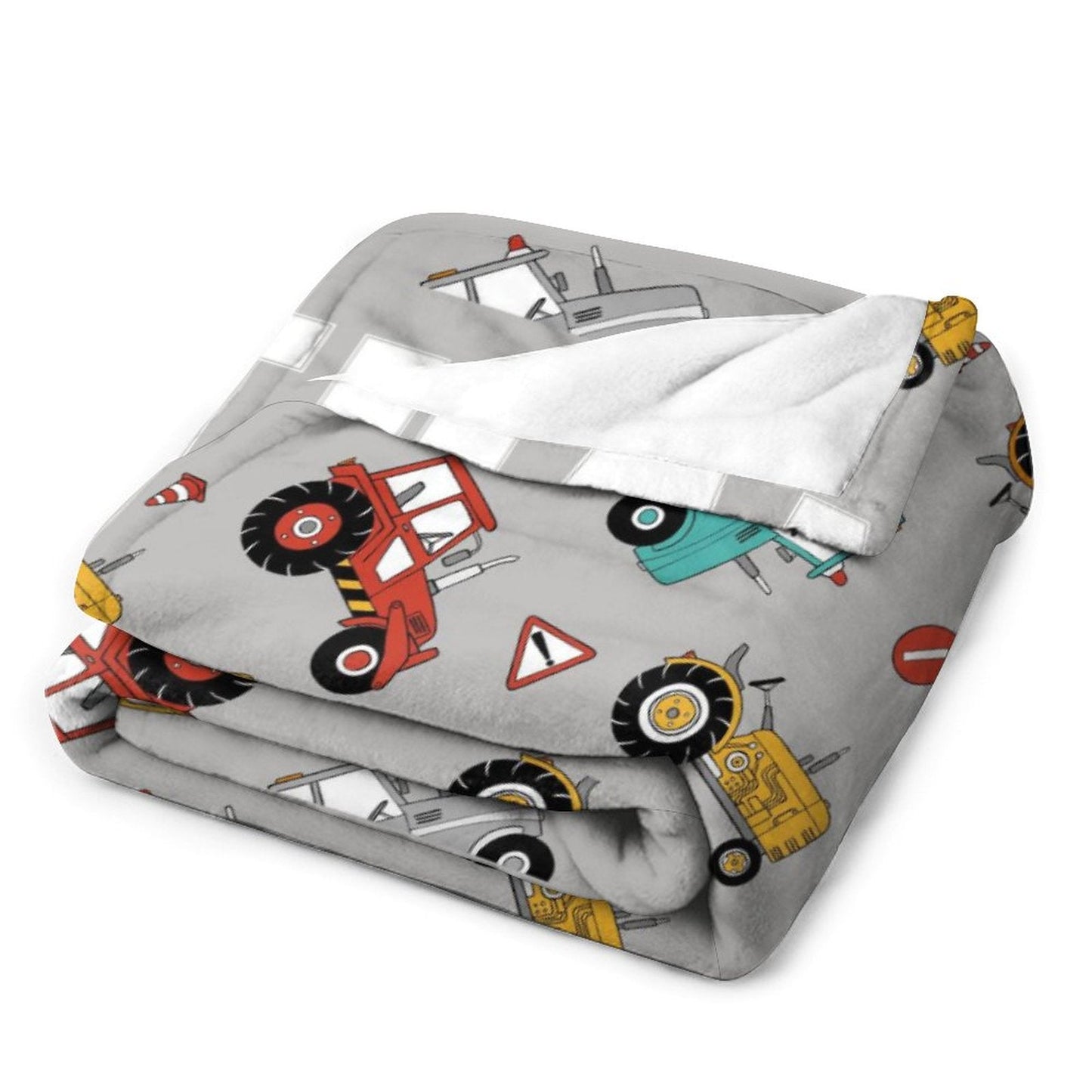 Free Shipping✈️Personalize Cool Truck Car Tractor Kids Blanket for Boys