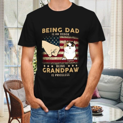 Being Grandpaw Is Priceless - Gift for Dad, Personalized Unisex T-Shirt - lovscape