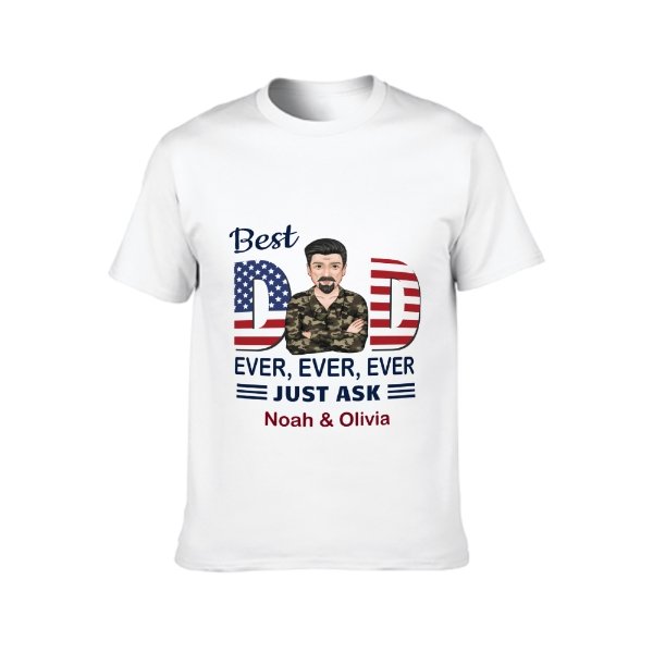 Best Dad Ever 4th Of July Independence Day Personalized Shirt - lovscape