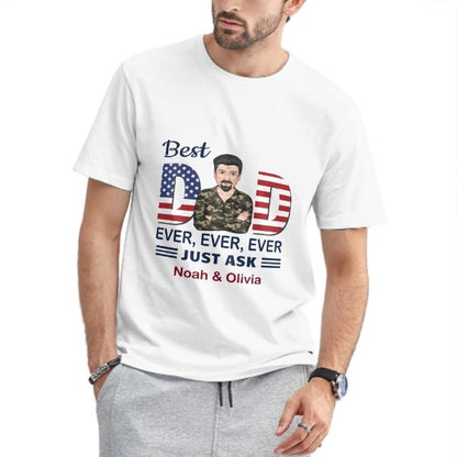 Best Dad Ever 4th Of July Independence Day Personalized Shirt - lovscape