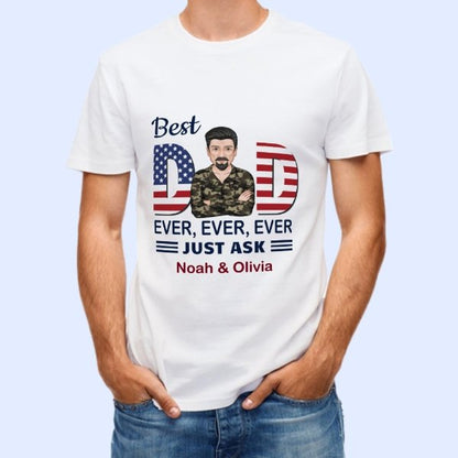 Best Dad Ever 4th Of July Independence Day Personalized Shirt - lovscape