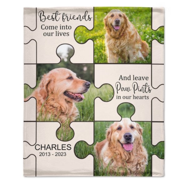 Best Friends Come Into Our Lives - Upload Image - Personalized Blanket - Lovscape