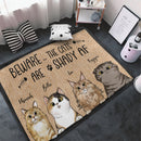 Beware The Cats Are Shady Af - Funny Personalized Cat Decorative Mat - Lovscape