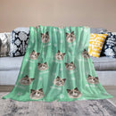 Colorful Paw Prints - Personalized Custom Blanket - Upload Image, Gift For Pet Lovers, Christmas Gift - Lovscape