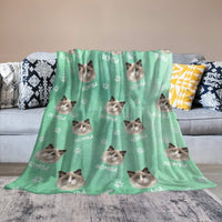 Colorful Paw Prints - Personalized Custom Blanket - Upload Image, Gift For Pet Lovers, Christmas Gift - Lovscape