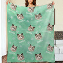 Colorful Paw Prints - Personalized Custom Blanket - Upload Image, Gift For Pet Lovers, Christmas Gift - Lovscape