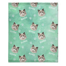 Colorful Paw Prints - Personalized Custom Blanket - Upload Image, Gift For Pet Lovers, Christmas Gift - Lovscape