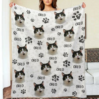 Colorful Upload Pet Image - Gift For Cat Lovers - Personalized Blanket - Lovscape