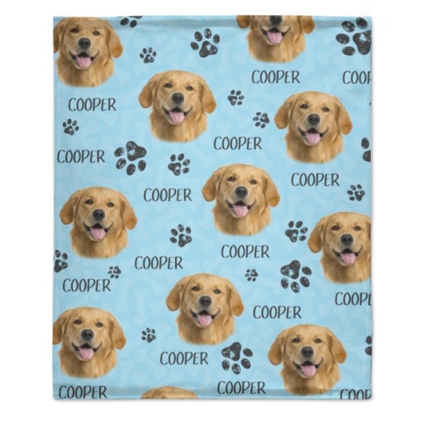 Free Shipping✈️ Personalized Dog Lover Blanket | Custom Dog Photo & Name | Unique Gift for Pet Owners