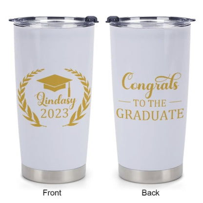 Congrats to the Graduate Custom Name Tumblers - Class of 2023 - Graduation Memorial Gift - Lovscape