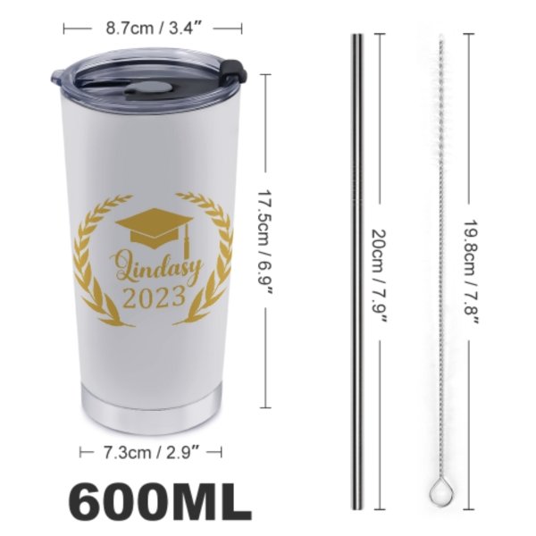 Congrats to the Graduate Custom Name Tumblers - Class of 2023 - Graduation Memorial Gift - Lovscape