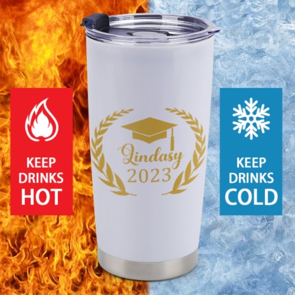 Congrats to the Graduate Custom Name Tumblers - Class of 2023 - Graduation Memorial Gift - Lovscape