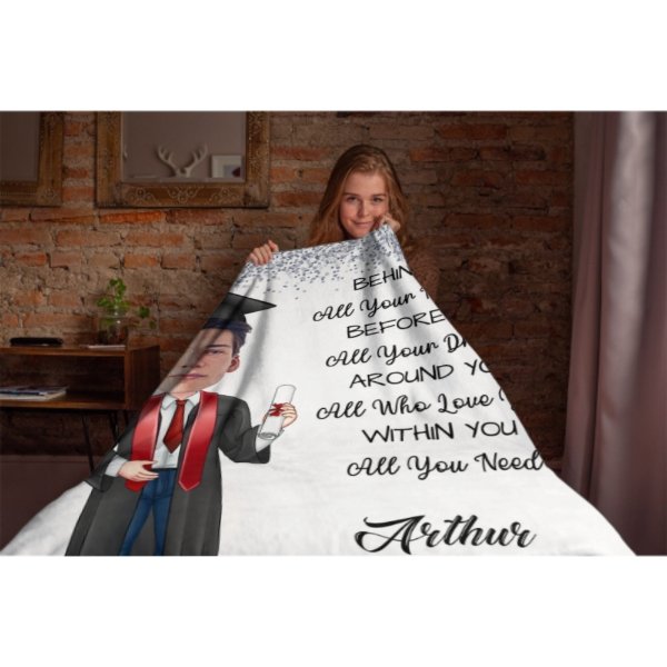 Custom Face Photo Graduation Gift Personalized Graduation Senior Blanket - Lovscape