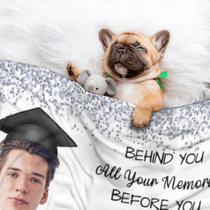 Custom Face Photo Graduation Gift Personalized Graduation Senior Blanket - Lovscape