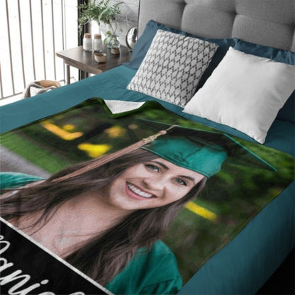 Custom Photo Graduation Blanket Senior 2023 Gift - Lovscape