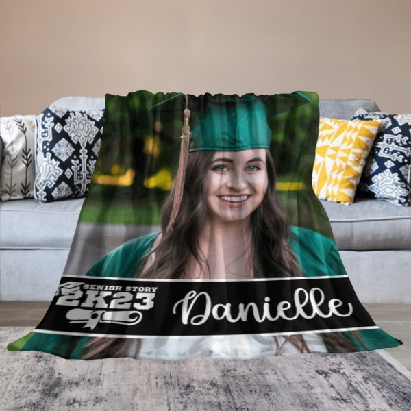 Custom Photo Graduation Blanket Senior 2023 Gift - Lovscape