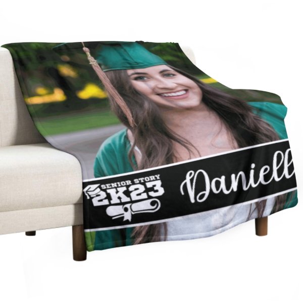 Custom Photo Graduation Blanket Senior 2023 Gift - Lovscape