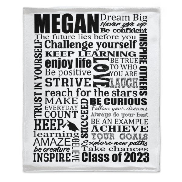 Dream Big Graduation Custom Name Blanket - Lovscape