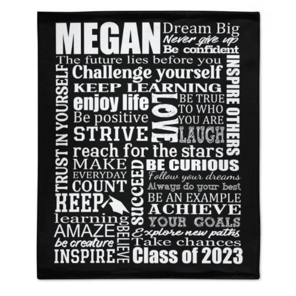 Dream Big Graduation Custom Name Blanket - Lovscape