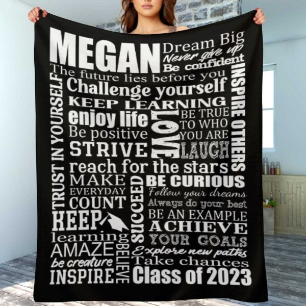 Dream Big Graduation Custom Name Blanket - Lovscape