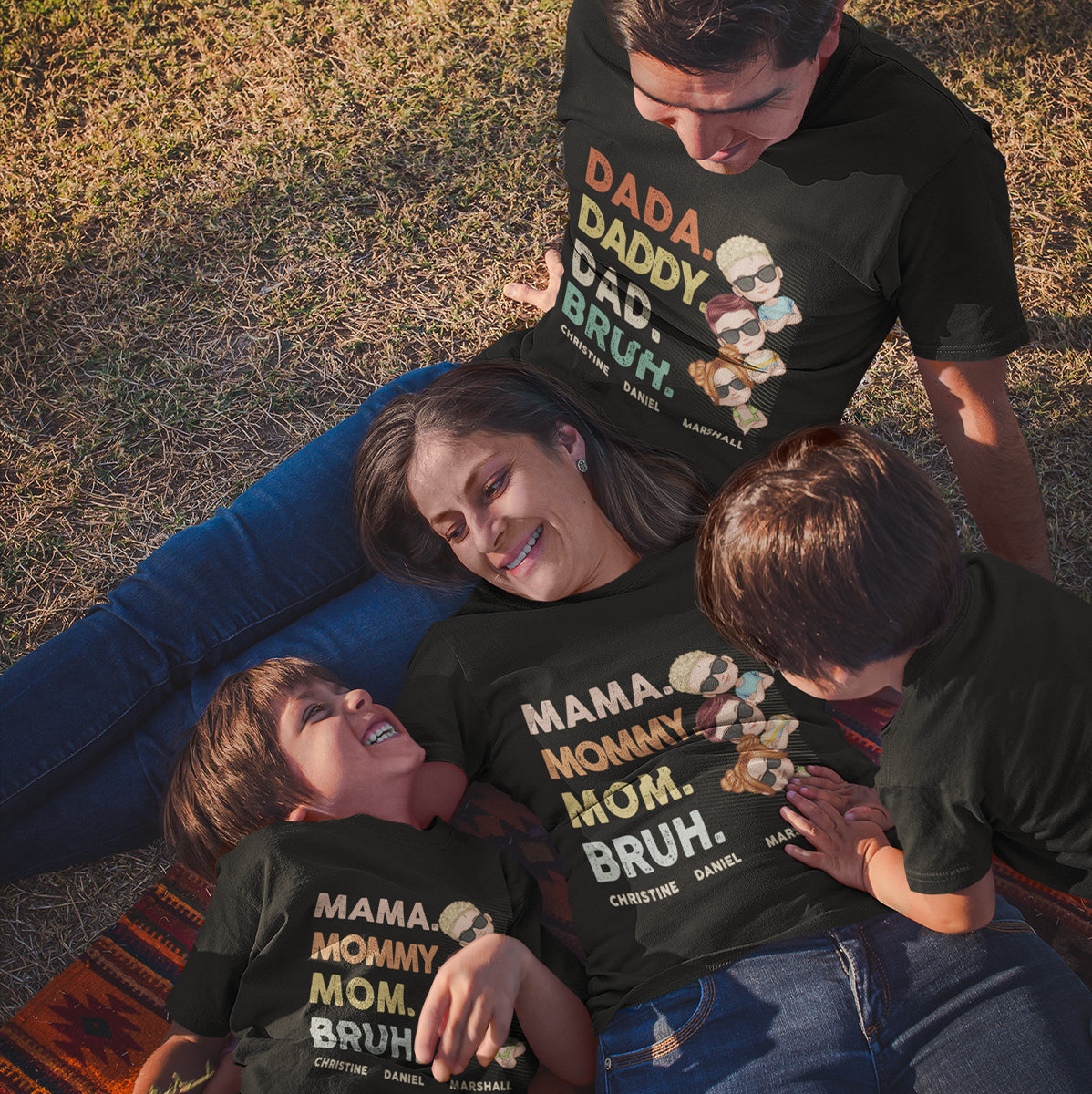 Tu es notre papa papa papa maman maman maman - T-shirt unisexe personnalisé personnalisé pour la famille - fête des pères, fête des mères, cadeau d'anniversaire pour papa, maman