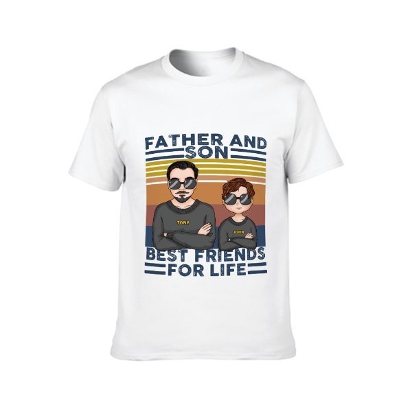 Father And Son And Daughter Best Friends For Life - Personalized Shirt - Father's Day Gift For Dad, Father, Grandpa - lovscape
