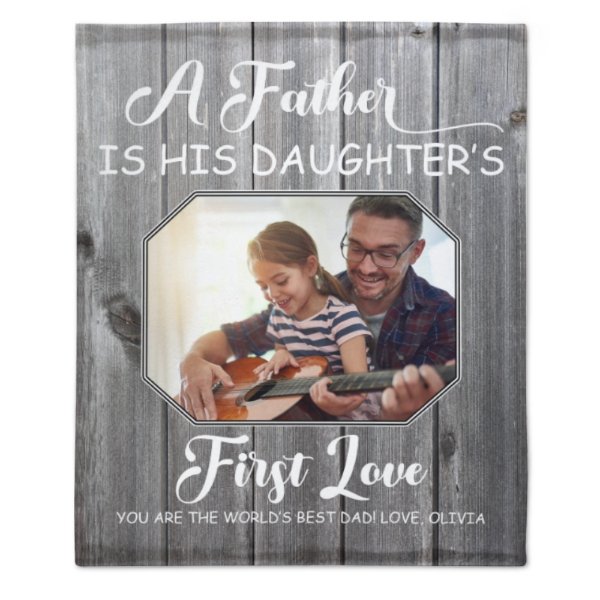 First Memories Photo Blanket - Gift for Dad