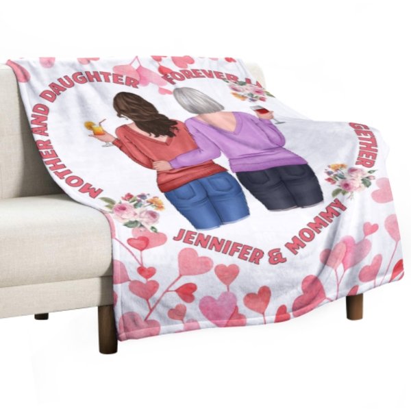 First My Mother Forever My Friend Blanket - Gift For Mom - Lovscape