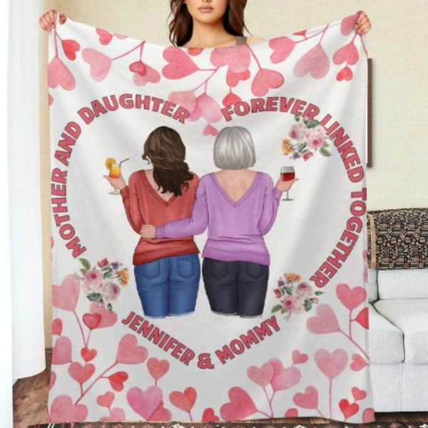 First My Mother Forever My Friend Blanket - Gift For Mom - Lovscape